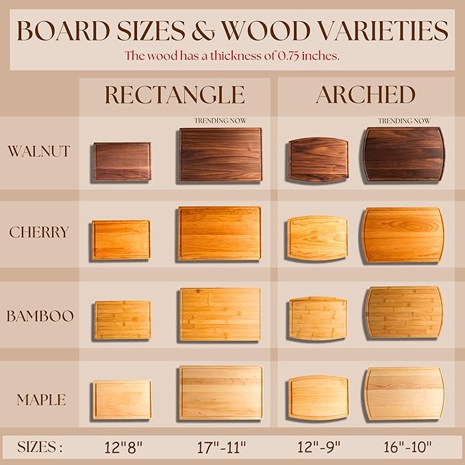Personalized Cutting Board - Wooden Customized Gifts for Kitchen & Charcuterie - Custom Wedding, Newlyweds, Bridal Showers, Anniversary, Housewarming, Engagement Gift for Couples, Valentines Day Gifts