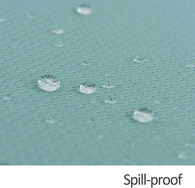 maxmill Textured Tablecloth Water Resistance Antiwrinkle Spill Proof Jacquard Table Cloth, Fabric Table Cover for Buffet Banquet Parties Event Holiday Dinner, Square 70 x 70 Inch, Turquoise