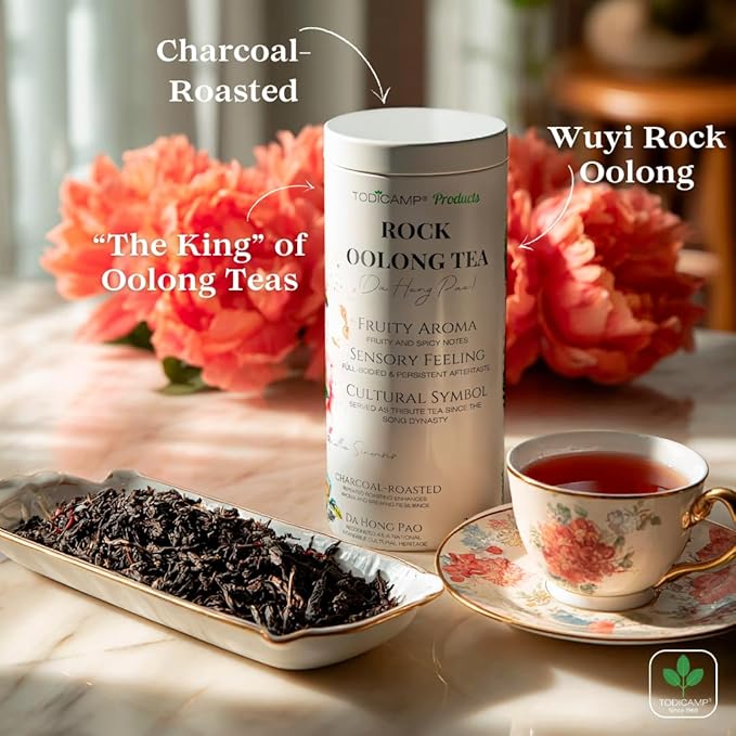Da Hong Pao Oolong Tea Loose Leaf – Authentic Wuyi Rock Oolong Tea from China – Premium Roasted Chinese Tea – Loose Leaf Tea – Traditional High Mountain Oolong