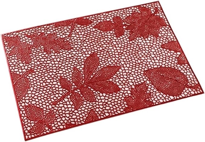Square Table Mat Placemats Washable PVC Cloth Pad Tablemats Stain- Dining Disc Bowl Coaster Non-Slip(RSD,2 PCS)