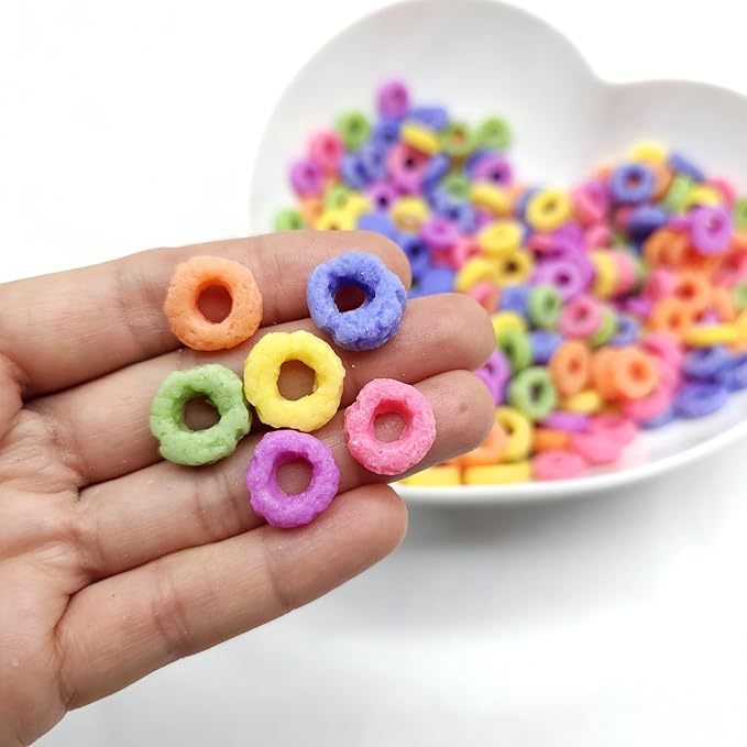 Fruit rings 49 Cavities Small donuts cereal Flexible Silicone mold Soap molds Resin molds Wax melts molds 061