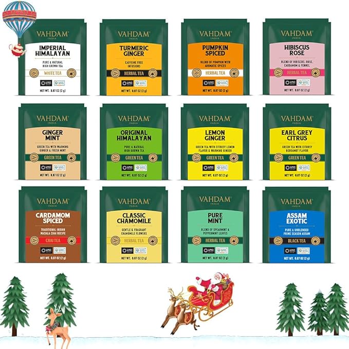 Limited Edition - Advent Calendar 2026 Tea Bags Folding Gift Set | 24 Unique Flavors - Holiday Gift Box | Christmas Advent Calendar 2026 for Adults, Advent Calendar 2026 Adult Women and Men | VAHDAM