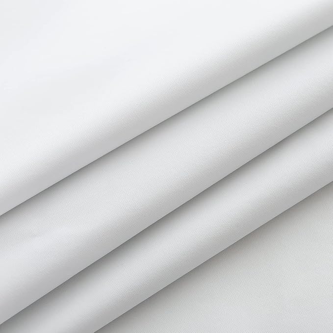 Pioggia Vinyl Tablecloth with Flannel Backing Rectangle Waterproof Oil-Proof Plastic Table Cloth Wipeable PVC Table Cover for Indoor and Outdoor (White, 60 x 102 Inch)