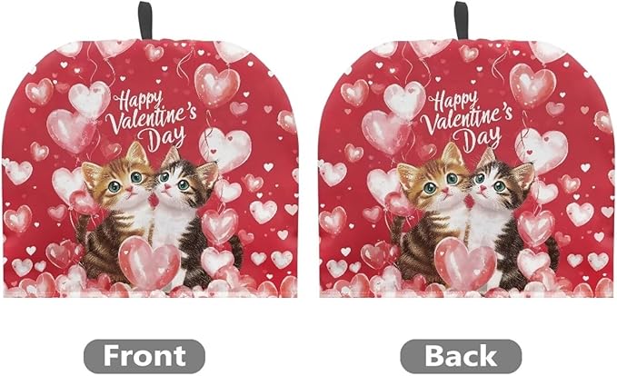 Red Tea Cozy for Teapot Tea Insulated for Valentines Day Cat Tea Kettle Cover for Keeping Warm Love Heart Teapot Dust Protector for Kitchen Accessory