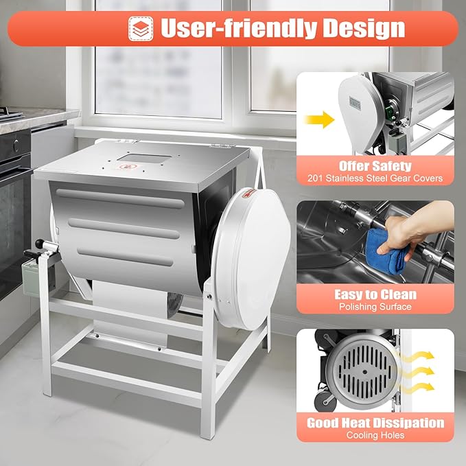 30Qt Commercial Food Mixer Flour Mixing Machine, 1500W Heavy Duty Dough Kneading Machine Electric Dough Kneading Machine for Bread Pizza Making