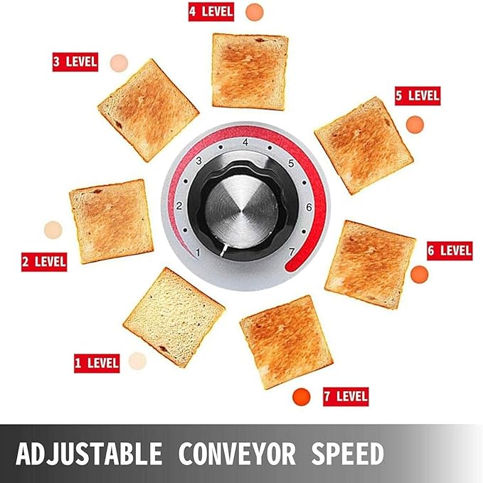 Automatic Toaster Oven,Multipurpose Bread Toasting Machine,Electric Bread Machine,Commercial Conveyor Toaster,150/300/450 PCS/H,with Intelligent Temperature Control,150