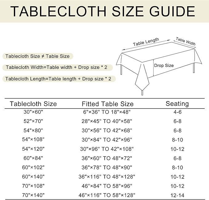 JIUZHEN Rectangle Table Cloth Faux Linen Farmhouse Tablecloth Wrinkle and Stain Resistant Decorative Fabric Table Cover for Kitchen, Dining Room, Parties and Camping, Grey, 54 x 80 Inch