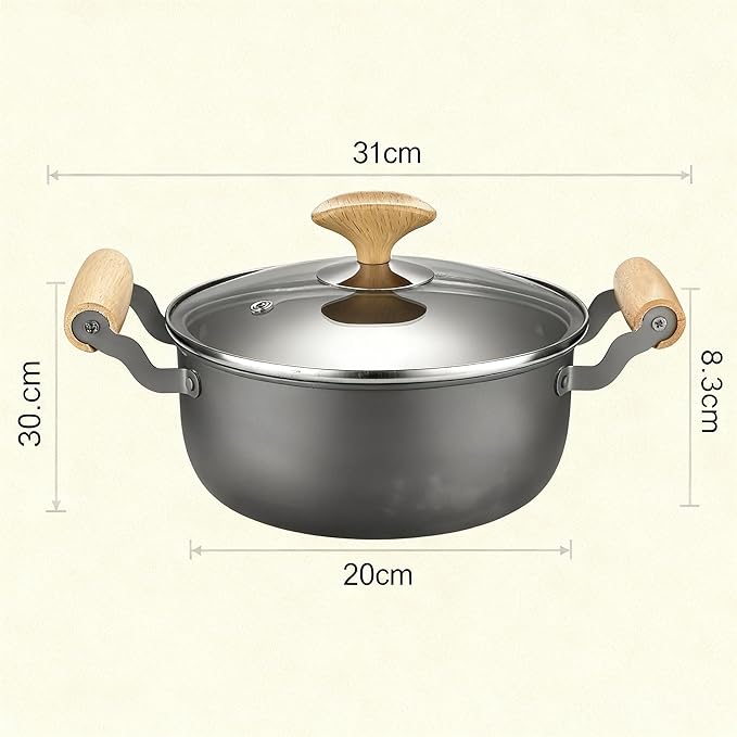 Tianium Stockpot with Lid,Nonstick 2.0 Quarts Small Pot With Handle,Multipurpose Handy Small Kitchen Cooking Pot, Light Weight,Easy to clean