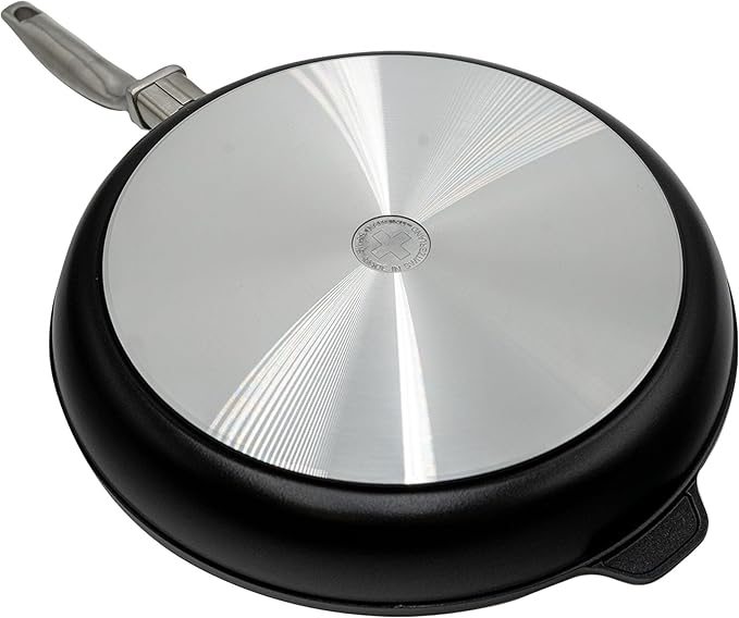 Swiss Diamond Nonstick Frying Pan Hybrid Ceramic and Diamond-Infused Fry Pan, Dou Ceramic, Dishwasher and Oven Safe Fry Pans (12.5 IN)