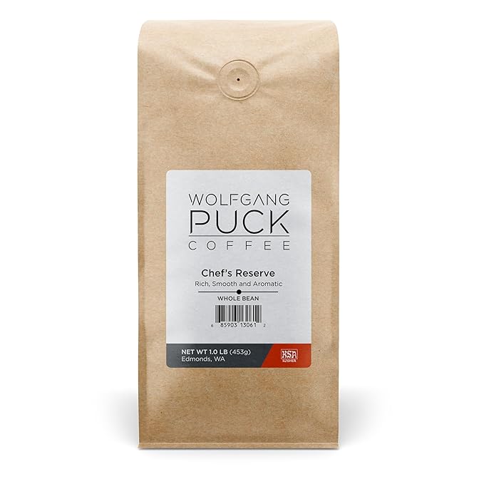 Wolfgang Puck Coffee, Chef's Reserve, Whole Bean Coffee, 1 Lb