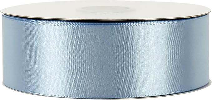 MEEDEE Slate Blue Satin Ribbon - 1-1/2 inch Double Faced, 50 Yards for Christmas Tree, Weddings, Flower Bouquets