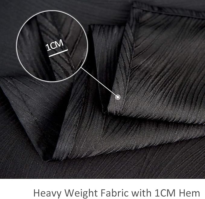 maxmill Square Table Cloth Swirl Design Water Proof Wrinkle Free Heavy Weight Soft Tablecloth Decorative Fabric Table Cover for Outdoor and Indoor Use Square 60 x 60 Inch Black