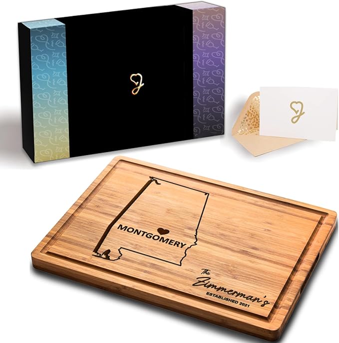 State of Alabama Cutting Board Personalized, State Gift and Souvenirs, Bamboo Destination Cutting Board, Housewarming Alabama Home Gifts
