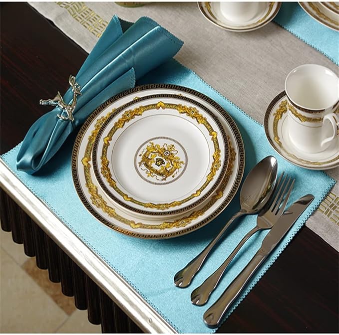 Flat Plate Cutlery Kitchen Catering Utensils Bone Plate Bowl Plate Restaurant Bowl Spoon Set