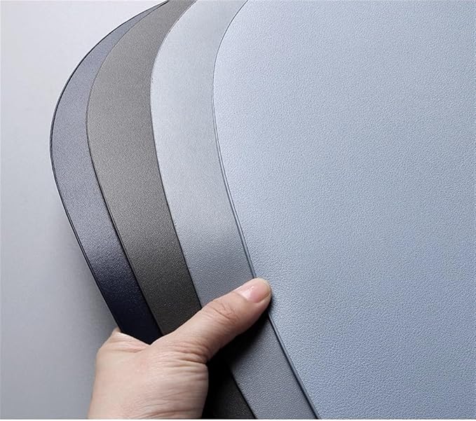 Leather Placemat Tableware Pad Oil Water Heat Insulation Non-Slip Tablemat Coaster for Kitchen Cup(Brown)