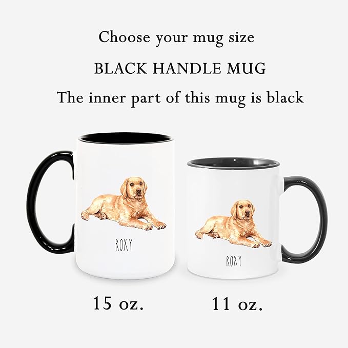 Labrador Custom Coffee Mugs with Name for Dog Mom Dad - Personalized Gifts for Best Friends - Grandma Grandpa Present (Labrador)