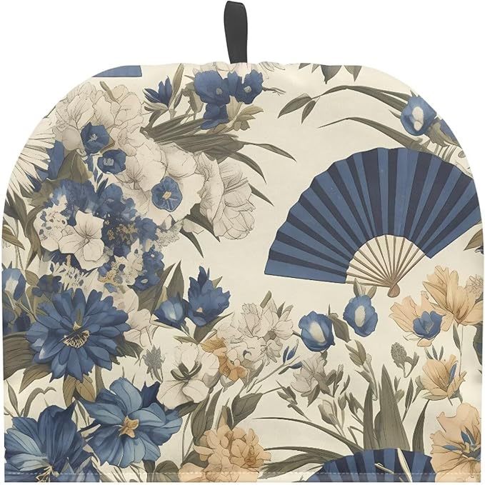 Retro Flowers Tea Cozy for Teapot Insulated Soft Tea Cup Warmer Cozy for Party Kitchen Accessory Retro Fans Kettle Kitchen Dust Cover,Women