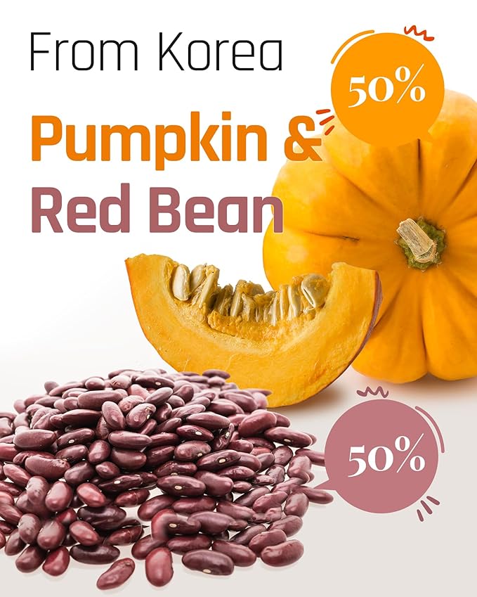 Ssanggye Pumpkin & Red Bean Korean Tea, 100 Tea Bags (1.0g), Bulk Size Premium Herbal Hot Cold 4 Seasons Daily Drink, Soft Savory Sweet Nutty Taste Soothing Asian Oriental Herb Caffeine Free