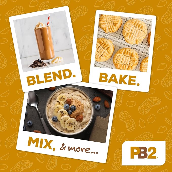 PB2 Original Powdered Peanut Butter - [32 Ounce Jar] 6g of Protein, 90% Less Fat, Certified Gluten Free, Only 60 Calories per Serving, Perfect for Protein Shakes, Smoothies, and Low-Carb, Keto Diets