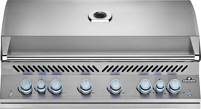 Napoleon Built-In 700 Series 44-inch Natural Gas Grill Head with Infrared Rear Burner - BIG44RBNSS-1-6 Main Burners, Infrared Rear Burner, Stainless Steel, Included Rotisserie Kit