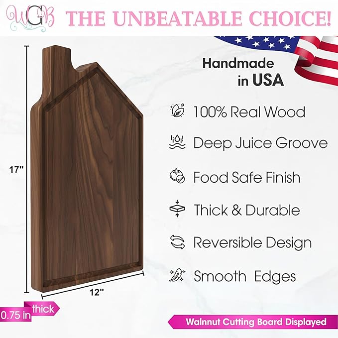 Personalized Cutting Board Wood Engraved – Monogrammed Charcuterie Board for Couples, Family, New Home or Wedding Gift – Custom Monogram – Personalized Wedding Gifts & Housewarming Gift, Home 004