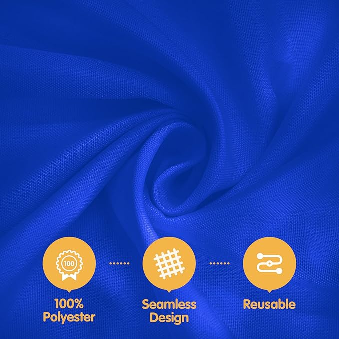 BRILLMAX 4 Pack Royal Blue Tablecloths 90 x 156 Inch for 8ft Rectangle Tables - 150 GSM Polyester Fabric, Floor Length Drop, Water, Stain & Wrinkle Resistant Cloth Cover for Wedding Reception Banquet