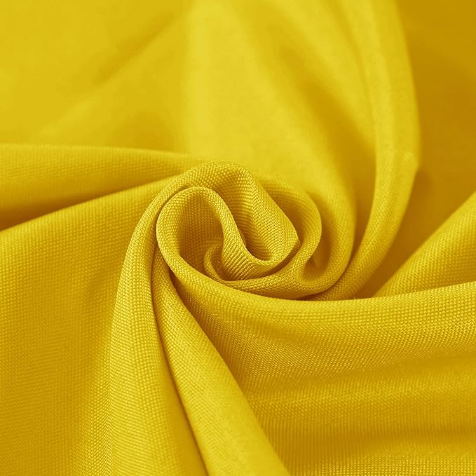 Fokitut 2 Pack Waterproof Round Tablecloth, 70 Inch, Stain Resistant and Wrinkle Polyester Table Cloth, Fabric Table Cover for Kitchen Dining, Wedding, Party, Holiday Dinner-Yellow