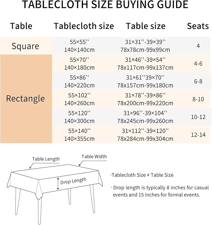 Deep Dream Table Cloth Rectangle Table, Rustic Waterproof Cotton Linen Tablecloth, Wrinkle Free Farmhouse Style Tablecloths for Parties, Kitchen Dining, Holiday, 55" X 86", 6-8 Seats