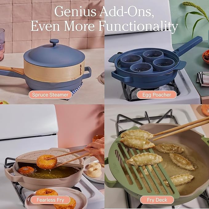 Our Place Always Pan 2.0 | 10.5" Ceramic Pan with Modular Lid, Steamer Basket & Spatula | Patented 10-in-1 Nonstick, Non-Toxic Cookware Made Without PFAS | Induction & Oven-Safe up to 450°F | Char
