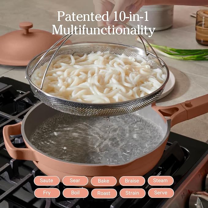Our Place Always Pan 2.0 | 10.5" Ceramic Pan with Modular Lid, Steamer Basket & Spatula | Patented 10-in-1 Nonstick, Non-Toxic Cookware Made Without PFAS | Induction & Oven-Safe up to 450°F | Spice