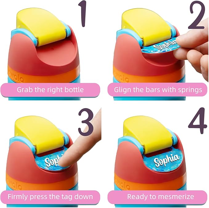 Personalized 3D Name Plate Compatible with Owala Water Bottle 24oz 32oz 40oz | 100 Color Options, 12 Font Options | Custom Name Plate Freesip Topper