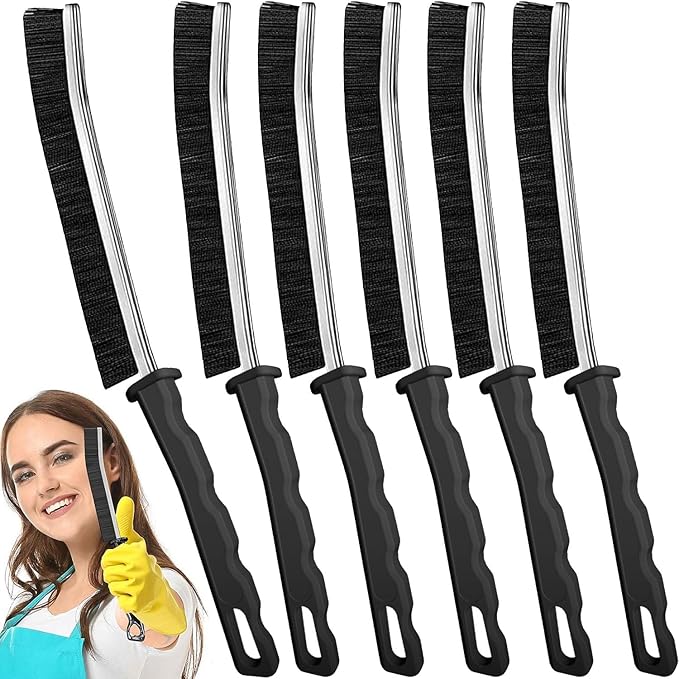 Crevice Cleaning Brush, Multi-Purpose Hard Bristle Brushes for Deep Cleaning Kitchen, Bathroom, Grout, Sink, Cup, Teapot, Bottle, Blender, Corners, Tight Spaces & More