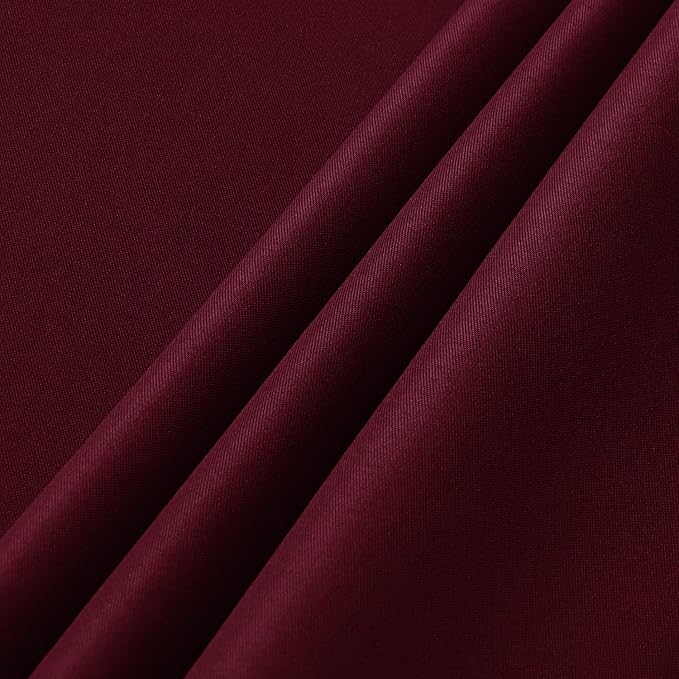 sancua 2 Pack Burgundy Tablecloth 54 x 78 Inch, Rectangle 4 Feet Table Cloth - Stain and Wrinkle Resistant Washable Polyester Table Cover for Dining Tables, Buffet Parties and Camping