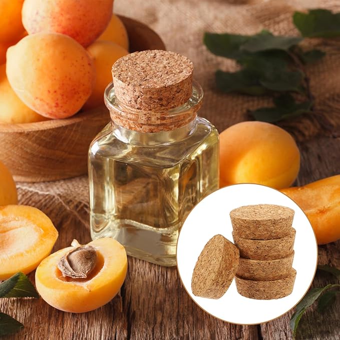 20pcs Wooden Cork Stoppers Bottle Plugs for Wine and Beverage Sealing Airtight Design for Home Restaurants Bars and Cafes