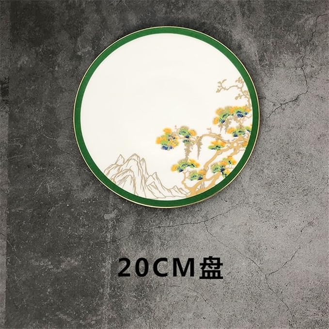 Green Cutlery Set Dinner Plate Placemat Dinner Plate Plate Combination Table Decoration