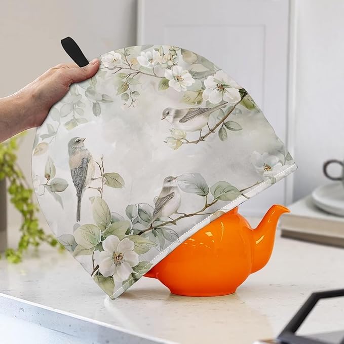 Hummingbird Tea Cozy for Teapot Insulated Floral Tea Pot Cozy Home Decor Tea Cosy for Teapot Kitchen Accessory Tea Pot Cover