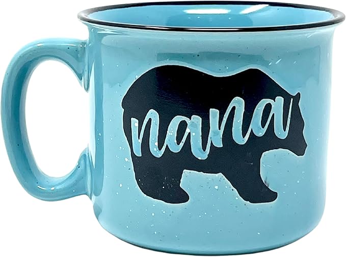 Brooke & Jess Designs Nana Bear Cute Coffee Mug - Grandma Gifts, Mother's Day, Christmas, Birthday (Teal)