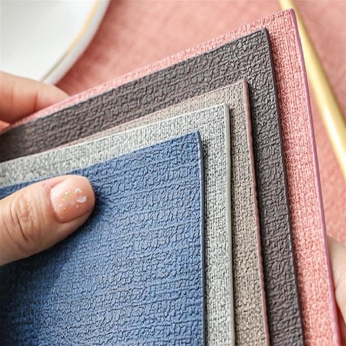 Faux Leather Heat Table Placemats Set of 1/4/6 Waterproof Wipeable Dining PU Place Mats for Indoor & Outdoor(TEX-Navy,45x30cm 1pcs)