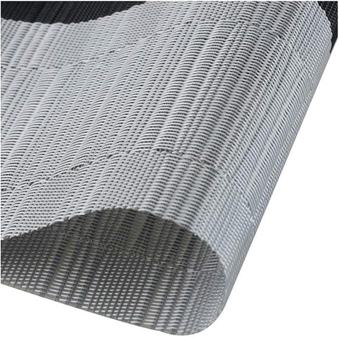 Non-Slip Woven Insulation Placemats Washable Elegant Kitchen Table Mats for Dining Heat(Woven Grey,6 pcs 45x30cm)