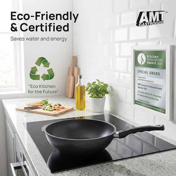 AMT Gastroguss The World´S [...] Extra Large Wok Non-Induction, Diameter 32 cm, Height 10 cm, cast Aluminium, Lotan® Non-Stick Coating, AMZN-1032S-US
