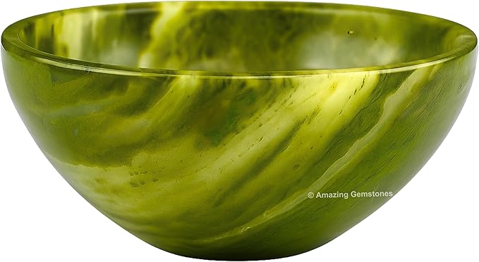 Vesuvianite Crystal Bowl - 2 Inch Decorative Bowls for Room and Home Decor - Gemstone Healing Crystals for Elegant Display, Positive Energy Balance and Gift