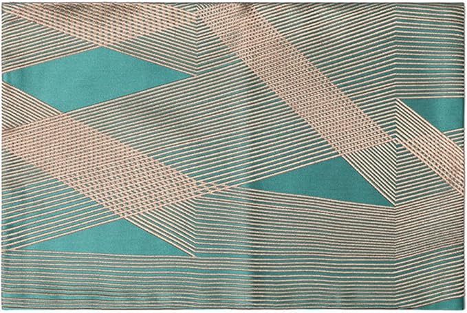 Farmhouse Dining Table Indoor Outdoor Placemat Jacquard Luxury Fabrics Non-Slip Heat Kitchen Table Mats(J Geometric)