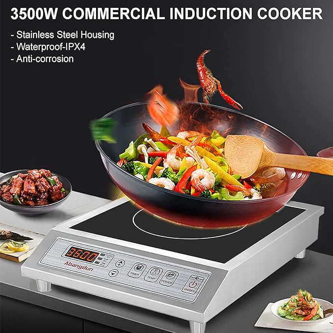 Commercial Induction Cooktop Lower Power Even Heating Hot Plate 3500W /220V Single-phase Abangdun