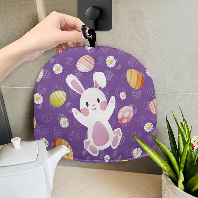 Bunny Teapot Cover Tea Cozy for Teapot Insulated Tea Pot Cozy for Easter Sunday Thick Home Decorative Kettle Kitchen Dust Cover for Easter