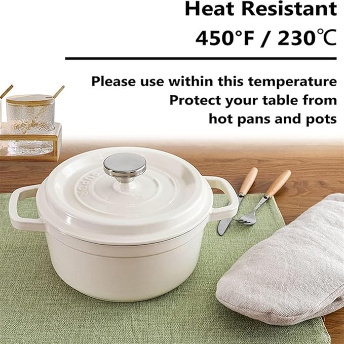 Placemat Set of 4/6 Washable Place Mats Placemats Heat Faux Linen Burlap Placemat for Dining Table Kitchen Table Mats(Light Blue 4 Pieces)