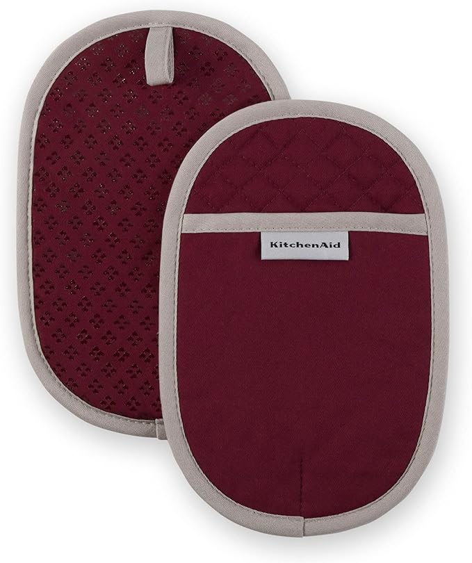 KitchenAid Asteroid Pot Holder 2-Pack Set, Boysenberry Purple, 6.5"x10"