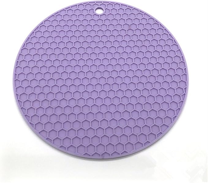 Silicone Mat Coaster Food Grade Material Placemat Non-Slip Table Mat Kitchen Accessories Gadgets Round Cup Mat 4pcs(K,18cm x 18cm(7.09in))