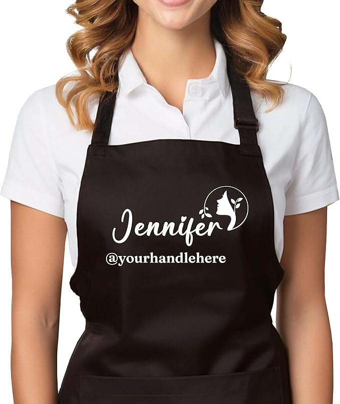 Personalized Salon Apron for Hairstylist, Nail Technician, Barber Aprons For Men, Cosmetology Supplies, Hair Dresser & Nail Tech Delantales For Women with Pocket