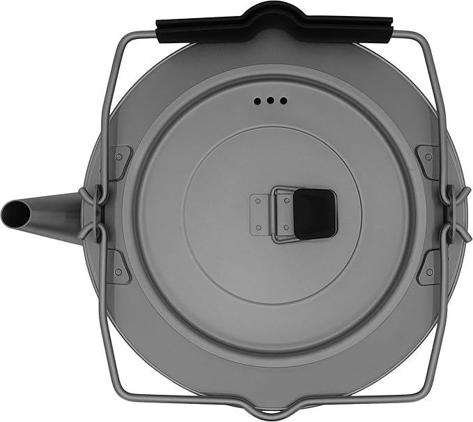 Kuvik Titanium Kettle 1.4L (47.3 oz) - Ultralight and Compact Kettle for Backpacking, Camping, and Home