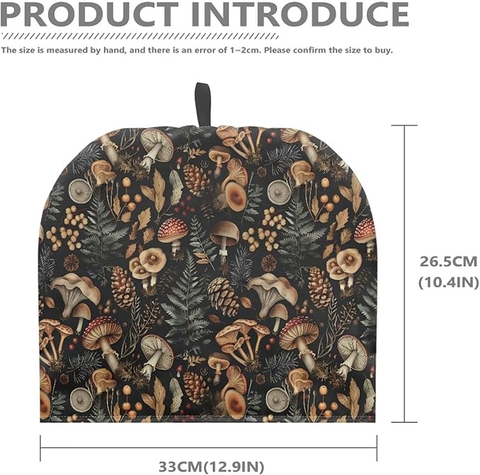 Mushroom Print Tea Cozy Cover Warmth Keep Tea Kettle Cover Teapot Cozy Tea Pot Cozies Heat Resistant Teapot Protector Home Kitchen Accessories Décor